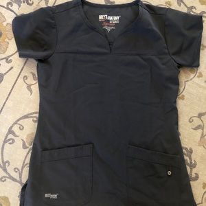 Greys Anatomy Scrub Top Gray size small